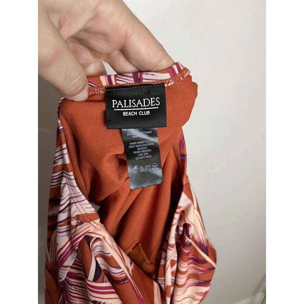 Palisades Beach Club Women's 20W One Piece Swimsuit Burnt Ochre Palm Desert NWT